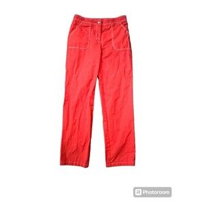 Michael Kors Y2K Vintage Red Skater Pants Size 9 Made In Italy RN92568 Flaw‎